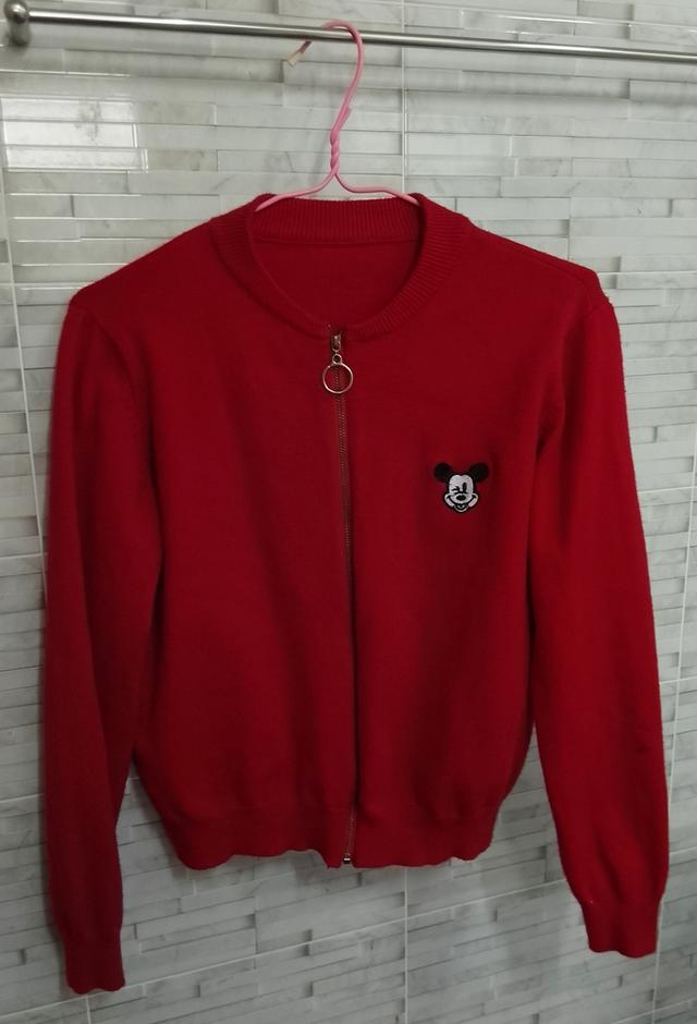 เสื้อไหมพรมแขนยาวมีซิปรูด