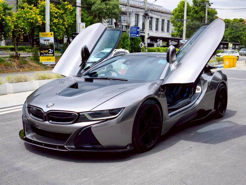 รหัสรถ KPV1067 2018 BMW i8 1.5 HYBRID Pure Impulse สีดำ WRAP สีน้ำตาล