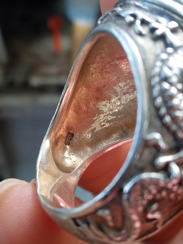 แหวนเงินแก้วโป่งข่าม