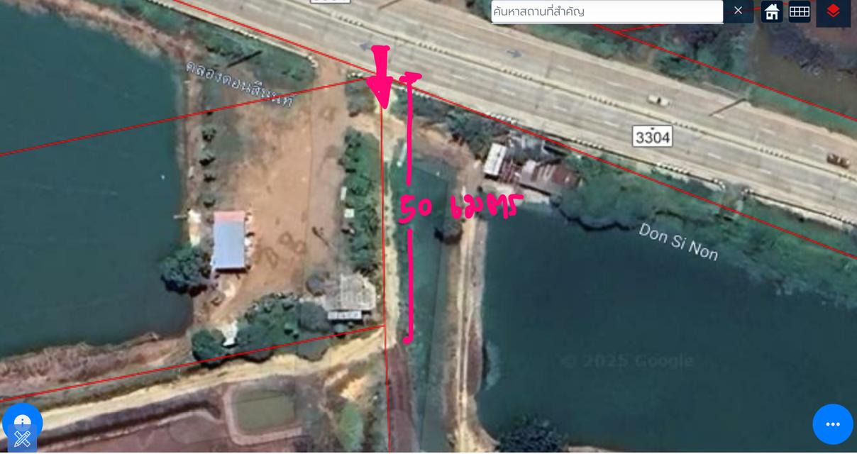 ขายด่วน 960,000/ไร่ ที่ดินสวย 14 ไร่ ติดถนน 3304 แหลมประดู่ บ้านโพธิ์ วังอู่ ฉะเชิงเทรา 3