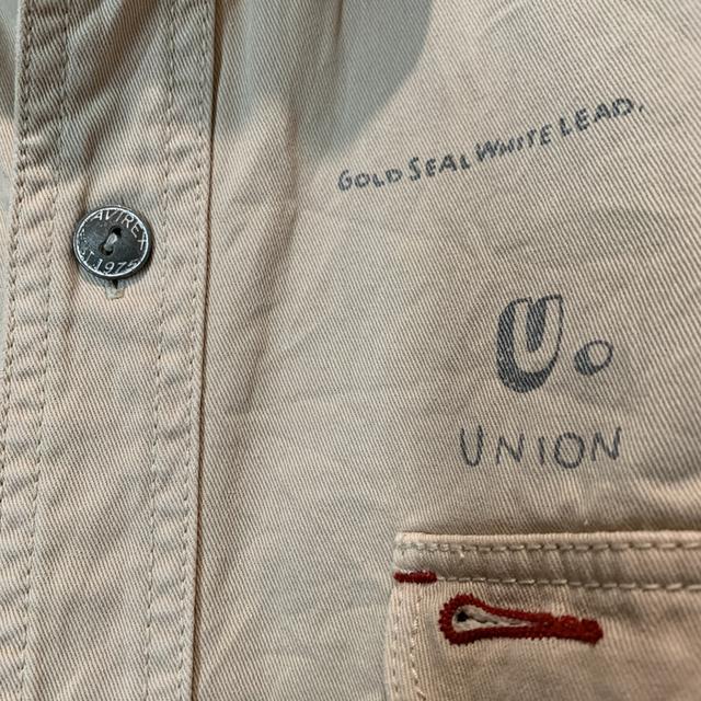 เสื้อเชิ้ต Avirex สีน้ำตาลเบจ รูปที่ 4