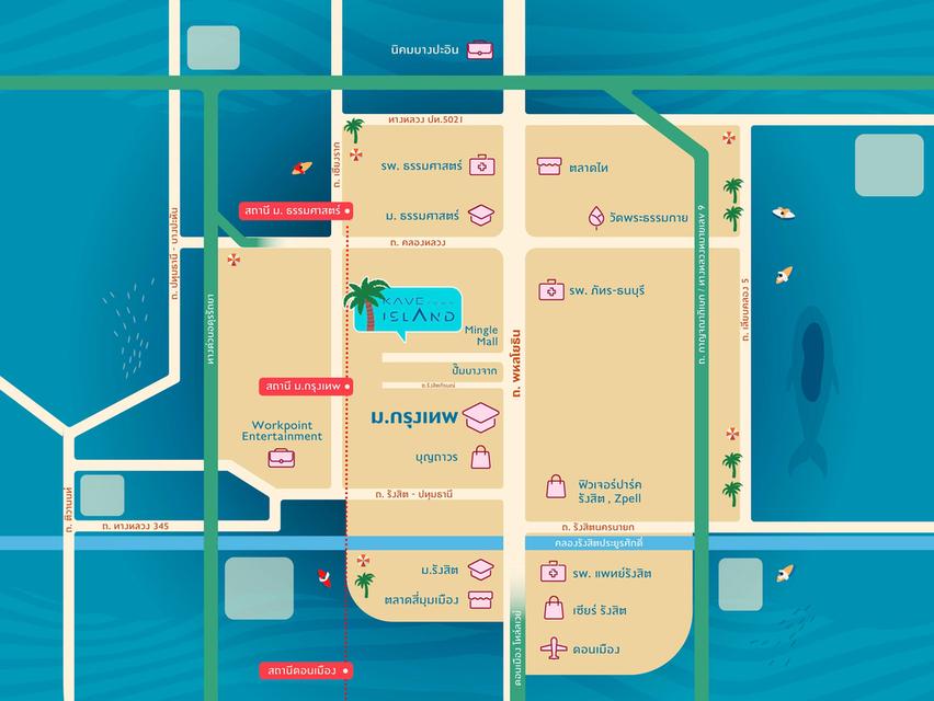 ขายคอนโด Kave Town Island ใกล้ ม.กรุงเทพ | เฟอร์ครบ พร้อมอยู่ 18