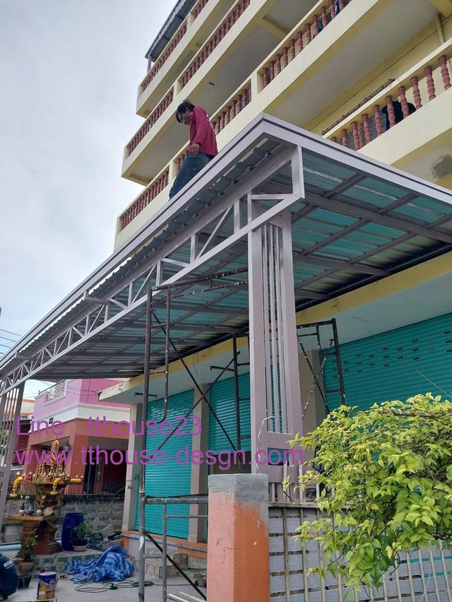 รับเหมา ต่อเติม โครงหลังคา กันสาดห้องครัวเทพื้นปูกระเบื้อง โทร 0950920028 รูปที่ 17