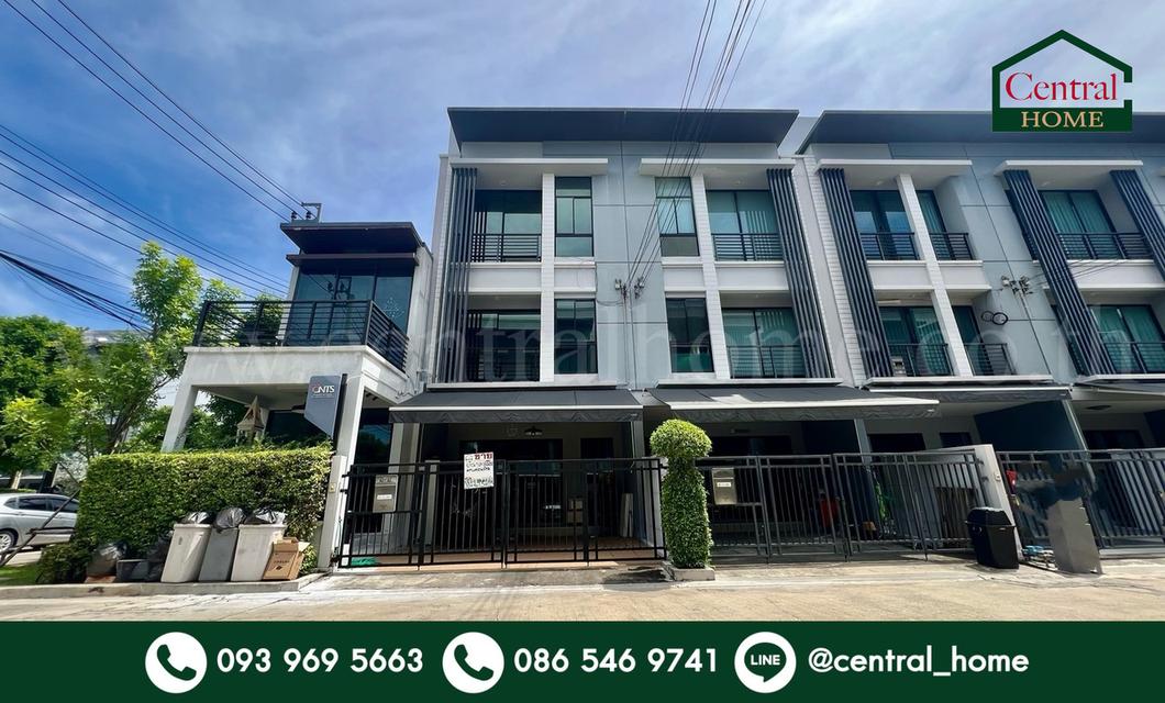 ทาวน์โฮม 3 ชั้น บ้านกลางเมือง รัตนาธิเบศร์ หลังมุม ราคาถูก