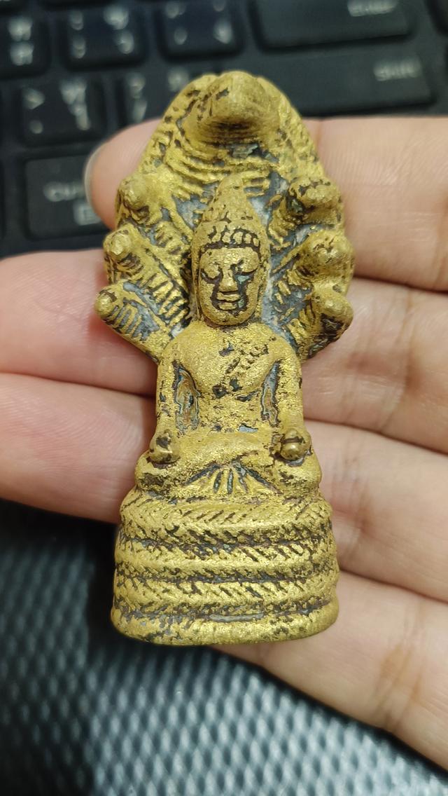 พระกริ่งนาคปรกทวาราวดี พระกรุเนื้อแก่ทอง เก่ามาก สวยมาก กริ่งดัง หายาก น่าบูชา