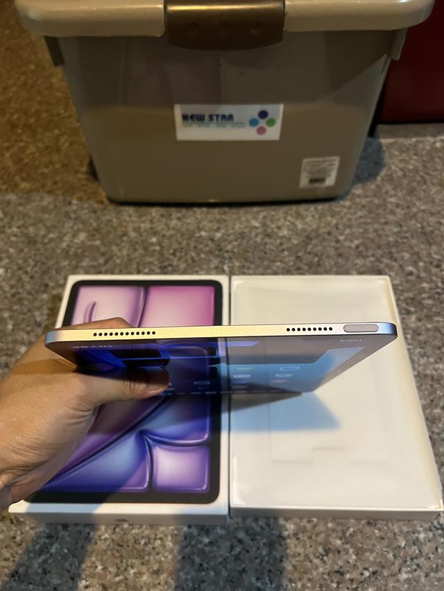 ขายiPadAir6 M2 สีPurple 128กิ๊กสูนTrueมีกล่องไร้รอยตกใช้งานดีถูกๆ รูปที่ 3