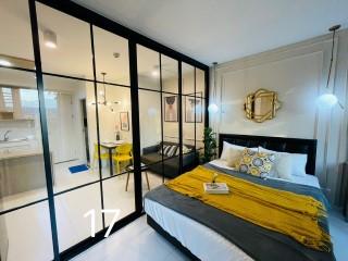คอนโด ห้อง28 ตร.วา  ไอรีส แอเวนิว อ่อนนุช  ลาดกระบัง Iris Avenue ใกล้สุวรรณภูมิ โรบินสัน ลาดกระบัง พาสิโอ  ตึก3ชั้น1 2