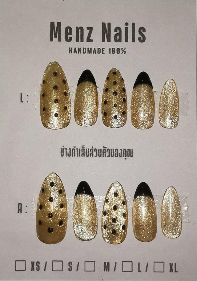 เล็บเพ้นท์ไล่เฉด เมนซ์เนลส์ งานแฮนด์เมด 100% สำหรับเล็บมือและเล็บเท้า รูปที่ 4