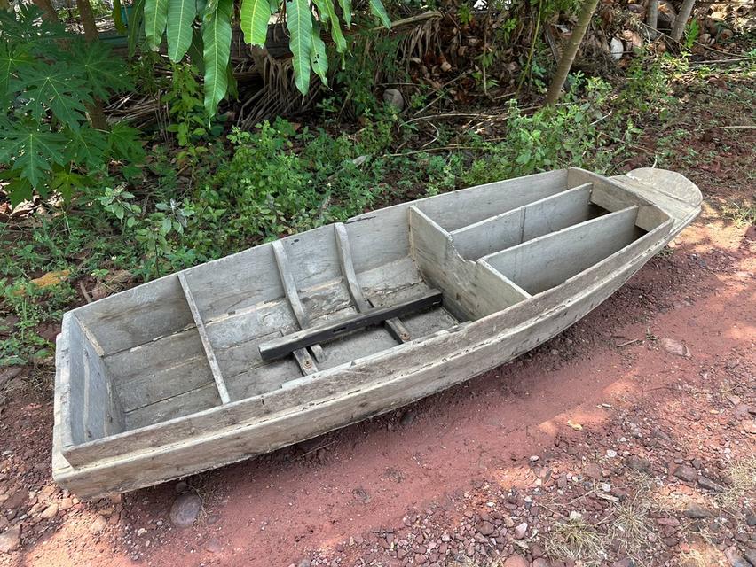 เรือรดน้ำไม้สัก เรือไม้สักเก่า เรือไม้โบราณ เรือการเษตร เรือโบราณ