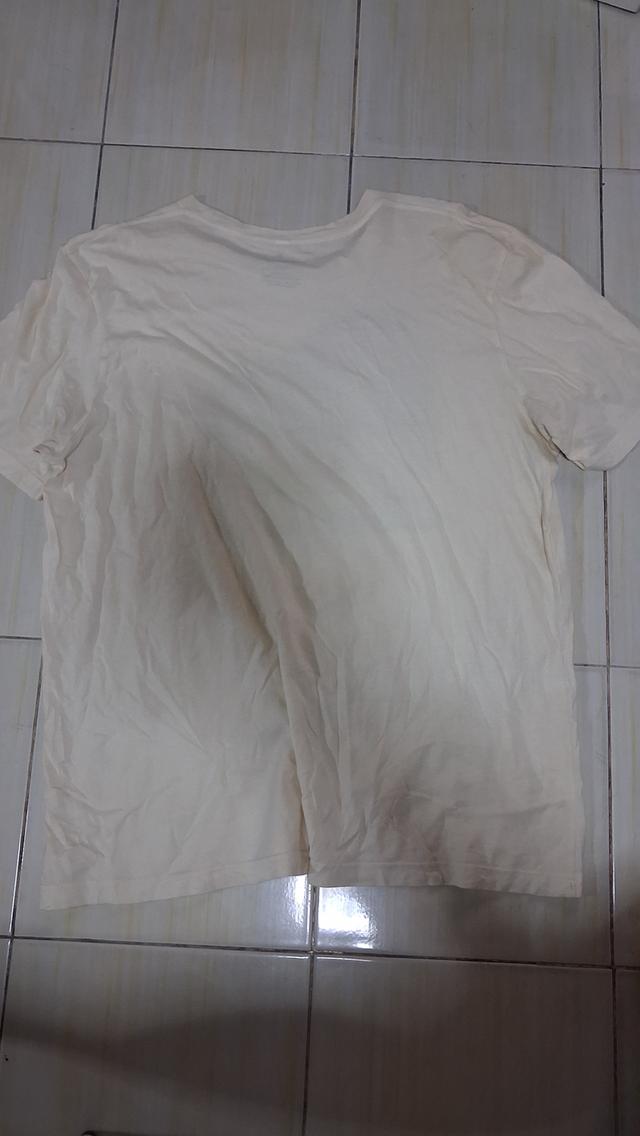 เสื้อยืดวินเทจมือสอง คอกลมสีครีมแบรนด์แท้ Playboy ลายกราฟิกชายหาดนกฟลามิงโกและข้อความ "Pleasure Seekers" ตัวเสื้อเป็นทรงสวย ใส่สบาย รูปย่อยที่ 4
