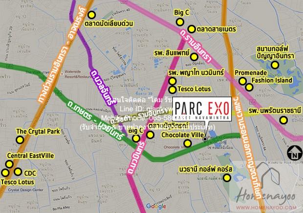 รหัส: DSL-874.1 RENT CONDO. Parc Exo Kaset - Navamintra ปาร์ค เอ็กซ์โอ เกษตร - นวมินทร์ area 33 ตรม 1นอน 10000 BAHT one  2