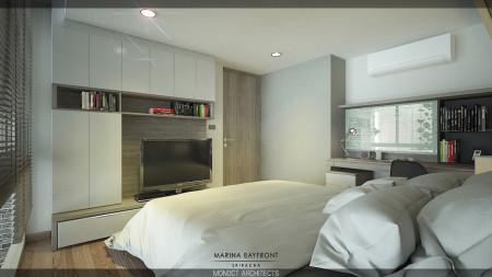 ให้เช่า มารีน่า เบย์ฟร้อนท์ ศรีราชา ห้องแบบ Duplex เพิ่มพื้นที่ความสุขในคอนโด 2 ชั้น เฟอร์นิเจอร์สุดหรู เครื่องใช้ไฟฟ้าค 4