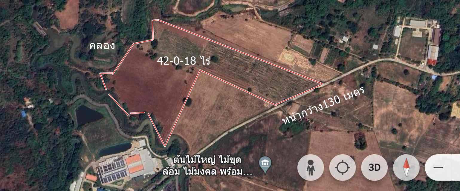 ขายที่ดิน 42ไร่ ต.ท่ามะปราง อ.แก่งคอย ห่างถนนแก่งคอยบ้านนา 1.5 กม ห่างโรงเรียนท่ามะปราง250 เมตร หน้ากว้างติดถนนดำ 130 เมตร 2