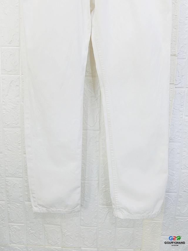 TOMMY HILFIGER แท้ เอว35 กางเกงยีนส์ขายาวขาวคลาสสิกสปอต 3