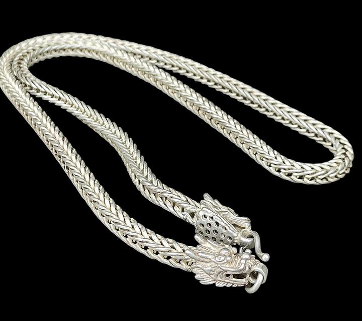 สร้อยเงินเก่า สร้อยคอเงิน หัวลายมังกร สร้อย 6