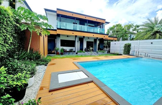 สระว่ายน้ำส่วนตัว เฟอร์ฯ คฤหาสน์ บางนา กม7 5นอน เมกา บางนา 1.8 กม. แอร์ ร่มรื่น โฮมออฟฟิศ 6 น้ำ ถ.บางนา-ตราด 1