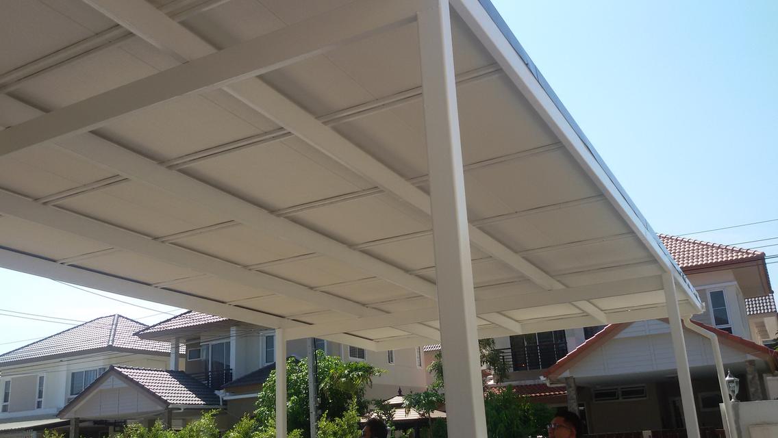 รับเหมา ต่อเติม โครงหลังคากันสาด ต่อเติมห้องครัว เทพื้นปูกระเบื้อง Line dddesign23 13