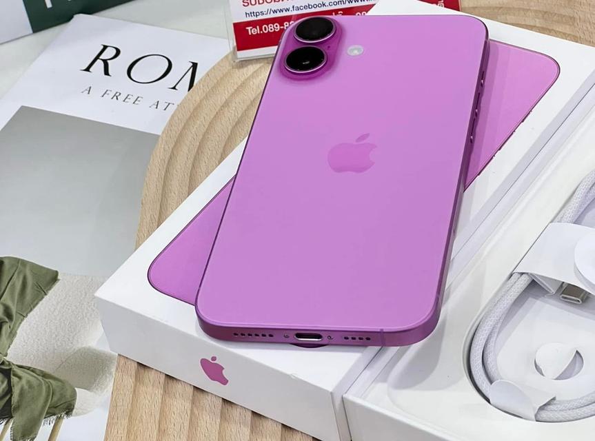 iPhone 16 plus สีชมพู 4