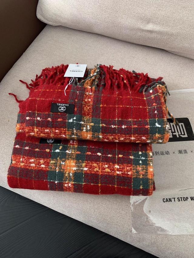 ผ้าพันคอพันไหล่chanel