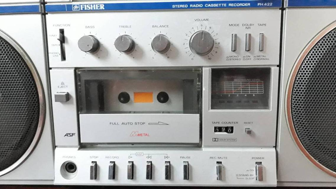วิทยุสเตอริโอ Fisher รุ่น PH 422 Vintage BOOMBOX สภาพดี 6
