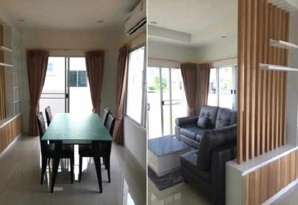 For Rent ให้เช่าบ้านเดี่ยว 2 ชั้น หมู่บ้าน วิลล่า โนวา เทพารักษ์ แอร์ทั้งหลัง 3 เครื่อง เฟอร์นิเจอร์ครบ  4