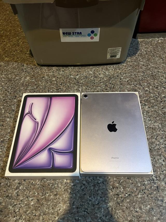 ขายiPadAir6 M2 สีPurple 128กิ๊กสูนTrueมีกล่องไร้รอยตกใช้งานดีถูกๆ รูปที่ 2