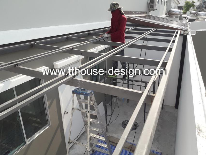 รับเหมา ต่อเติม โครงหลังคา กันสาด ห้องครัว ก่อฉาบ/เทพื้นปูกระเบื้อง 0950920028 รูปที่ 2