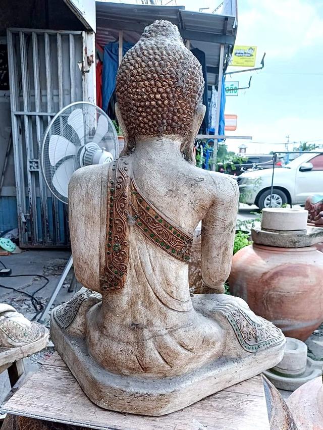 พระไม้มันดาเลย์ พระไม้โบราณ ศิลปะพม่า พระพุทธรูปไม้แกะสลัก