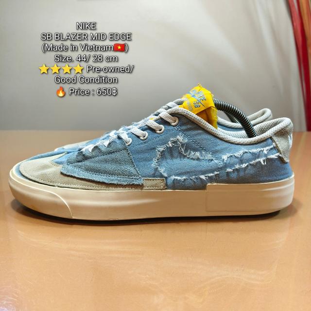 NIKESB BLAZER MID EDGE(Made in Vietnam🇻🇳) Size. 44/ 28 cm⭐⭐⭐⭐ Pre-owned/ Good Condition🔥 Price : 650฿