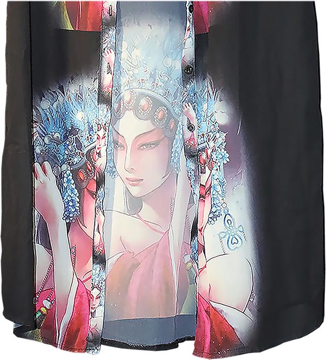 เดรสเชิ้ตพิมพ์ลาย Beijing Opera Beijing Opera Print Shirt Dress @SP050 7