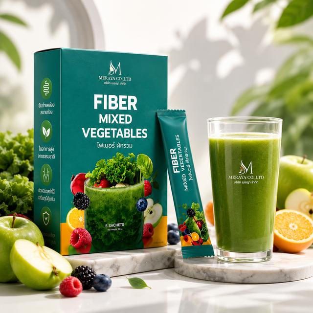 MERAYA Fiber ไฟเบอร์จากผักผลไม้ ดูแลระบบขับถ่ายคล่องตัว พุงหายเพียงข้ามวัน