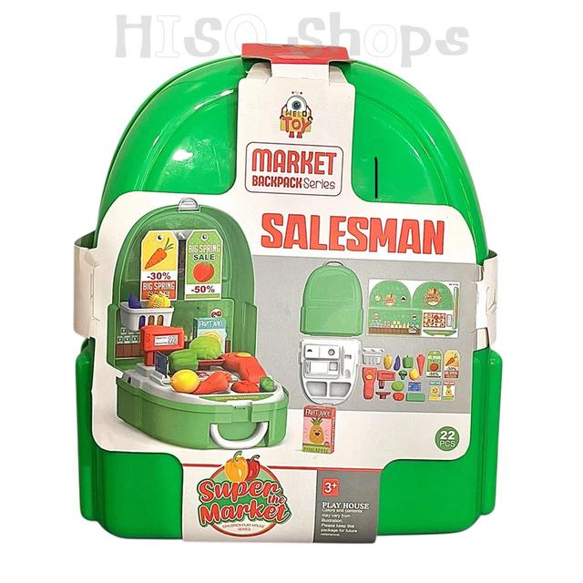 ชุดของเล่น Market Backpack กระเป๋าเป้ sales man เด็กจิ๋ว เสริมสร้างพัฒนาการให้น้อง ๆ ได้ฝึก คิดเลข แยกสี และ รู้จักชื่อผัก ผลไม้ 6