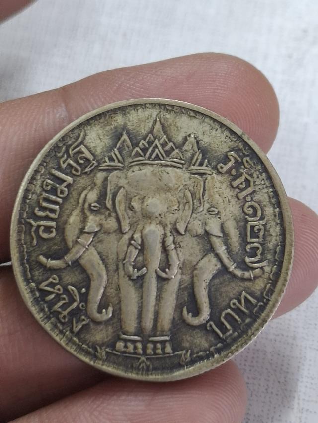 เหรียญ 1 บาท ร.ศ 127 2เหรียญ รูปที่ 4