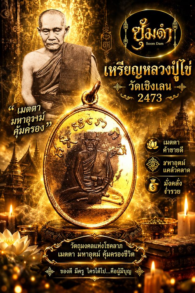 🔥 เหรียญหลวงปู่ไข่ รุ่นแรก วัดเชิงเลน 2473