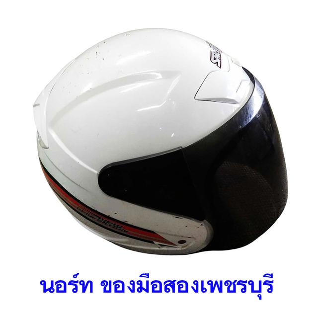 หมวกกันน็อค Space Crown เปิดคาง สีขาว ของแท้ มือสอง