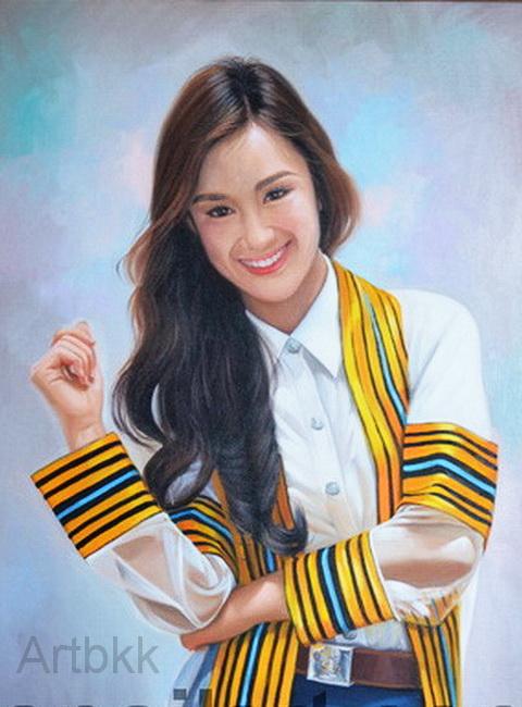ภาพวาดนิสิตนักศีกษาเป็นของขวัญวันรับปริญญา 