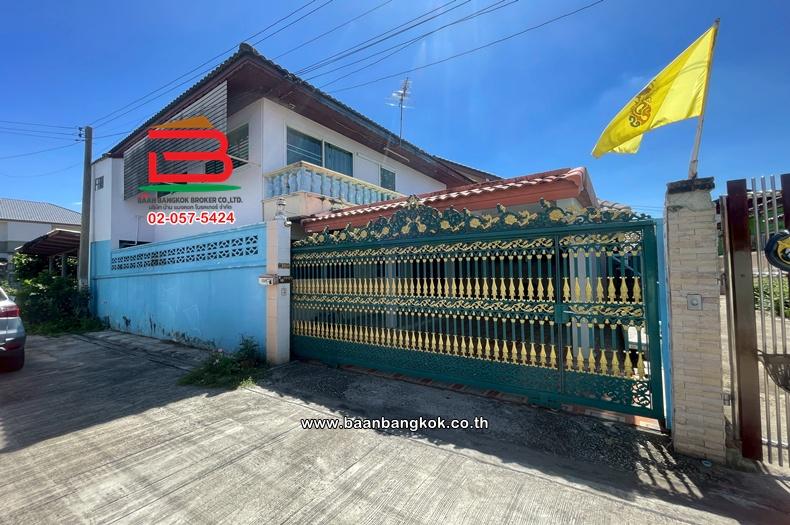 บ้านเดี่ยว 2 ชั้น เนื้อที่ 40.5 ตร.ว. ชุมชนอนันต์สุขสันต์ (ซอยรามอินทรา 5 แยก 77) ถนนเทพรักษ์ แขวงท่าแร้ง เขตบางเขน 1