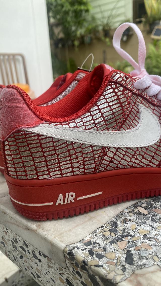 Nike Air Force 1 Low  Snake Lizard 315115-615 ❤️Red Women's Sneakers 2009 Size 7 US 38/24 10