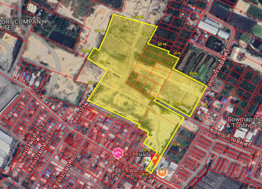 ขายที่ดิน 36-2-8.2 ไร่ ถนนสำโรงใต้ 6 ติด บิ๊กซี มินิ มหาวงษ์ ใกล้ BTS แบริ่ง 4