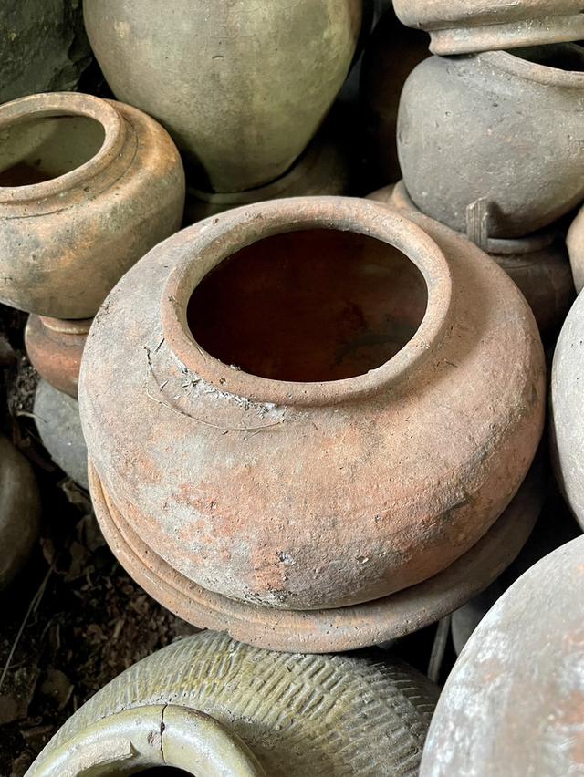 โอ่งดินแดง ศิลปะอยุธยา ไซต์เล็ก ขนาด9นิ้ว ไหดินเผา