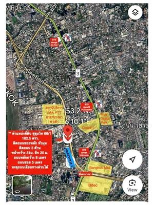 ขายที่ดินแปลงมุม 183 ตรว. สุขุมวิท 66/1 ติดถนน 3 ด้าน ใกล้ BTS อุดมสุข 4