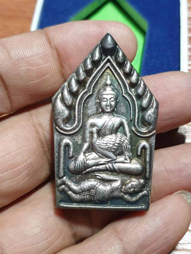 พระขุนแผนอุ้มไก่ หลวงปู่ข้าวแห้ง พิมพ์นำกฤษ์หน้ากากเงินเต็ม ตะกรุด 5 ดอก รูปที่ 11