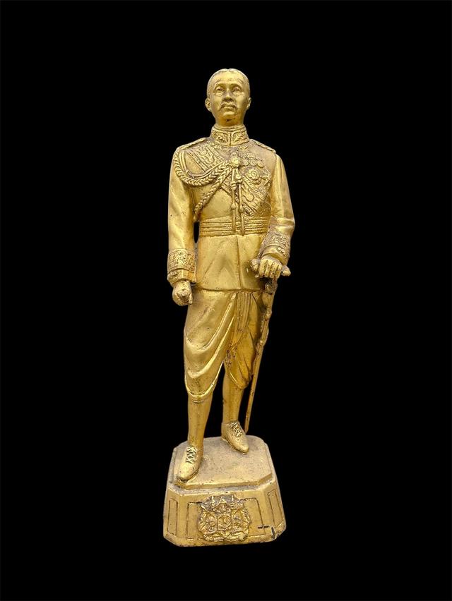 พระบรมรูป พระบาทสมเด็จพระจุลจอมเกล้าเจ้าอยู่หัว รัชกาลที่5 สีทอง
