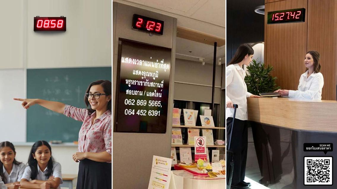 Digital Clock นาฬิกดิจิตอล นาฬิกาโรงงาน นาฬิกาขนาดใหญ่ 4