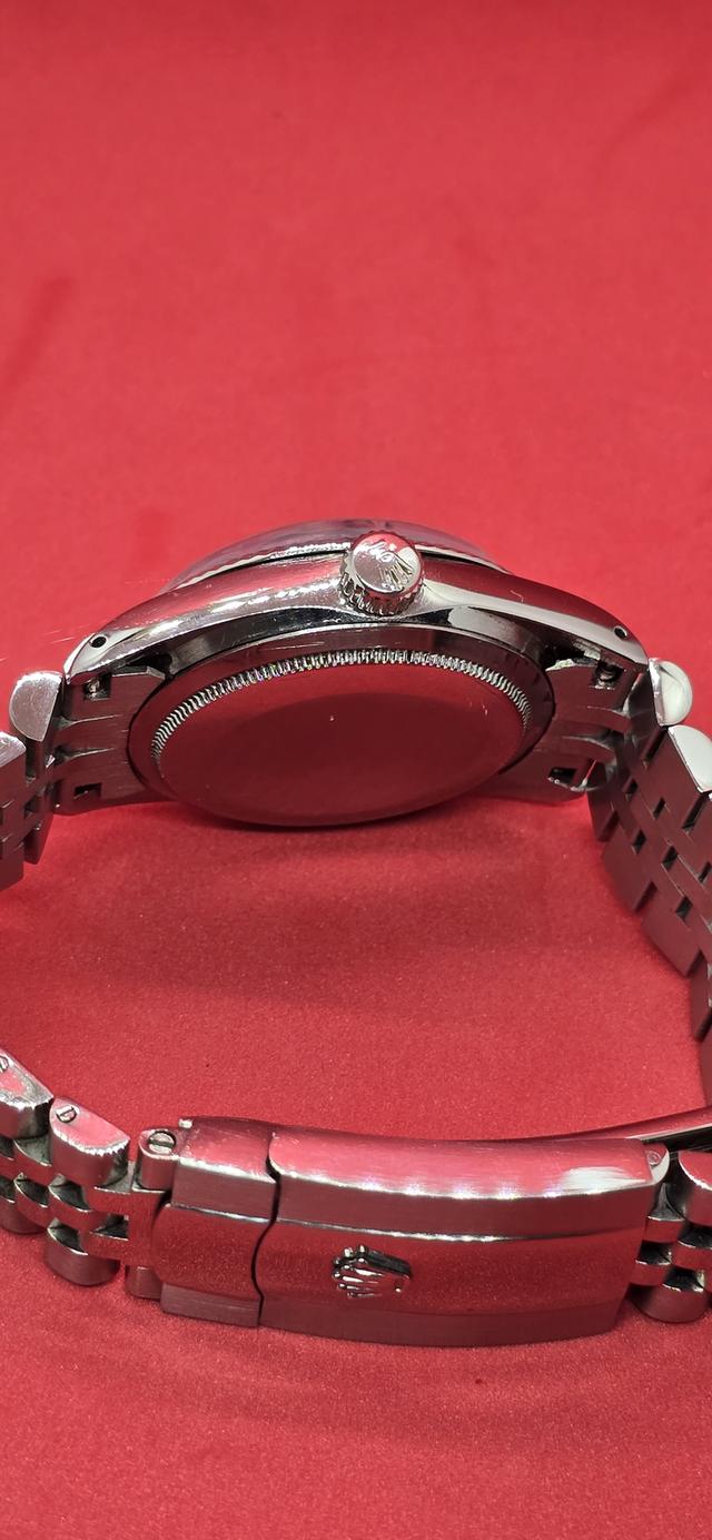 ROLEX datejust AUTOMATIC งานประกอบ หน้าแท้ ขอบแท้ทองคำขาวเม็ดทองคำขาว เครื่อง eta swiss สายงายเดรด ขาย25000 รูปที่ 11