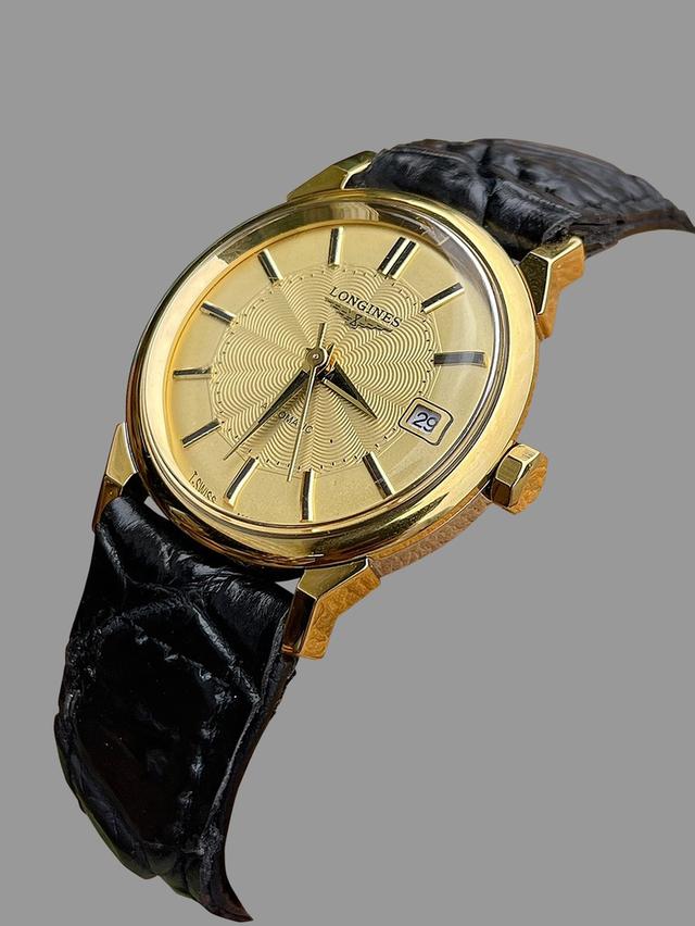 นาฬิกาLongines Automatic สีทอง หน้าปัดลายใยแมงมุม