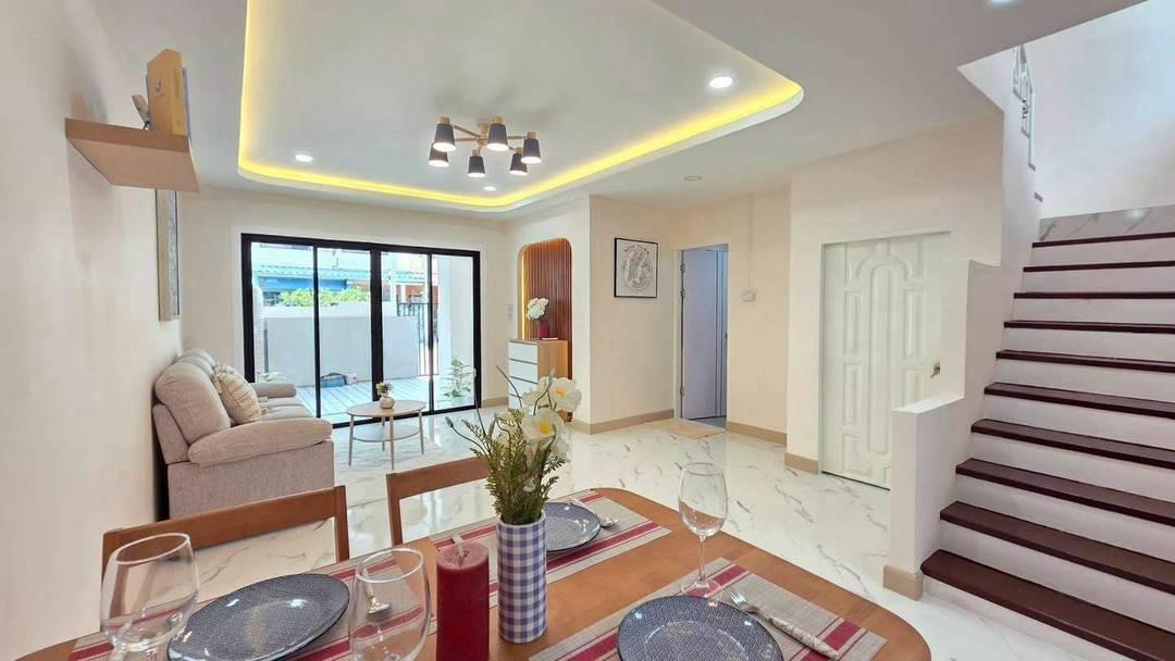 หมู่บ้านพฤกษา3 ถนนวัดลาดปลาดุก บางบัวทอง ทาวน์เฮาส์ 2 ชั้น ตกแต่งใหม่พร้อมอยู่ มีระเบียง รับลม หน้ากว้าง 6 เมตร 5
