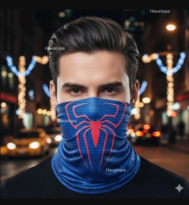 ผ้าบัฟฟ์ลายสไปเดอร์แมน SpiderMan ผ้ากันฝุ่น สุดเท่ห์ ผ้าคลุมหน้า เหมาะสำหรับขี่มอเตอร์ไซค์หรือขี่จักรยาน 10