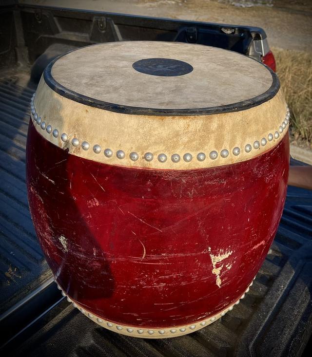 กลองทัดใบใหญ่ หน้ากว้าง18นิ้ว เดี่ยว1ใบ กลองทัดเก่า 5