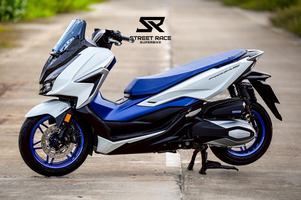 📣สายหล่อห้ามพลาด! 🏍️ honda forza 350 ปี 2021 | สีขาว หน้าคาร์บอนสุดพรีเมียม 10